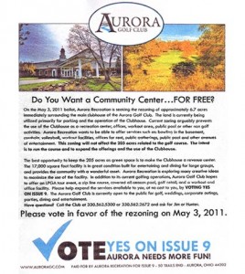 Aurora GC Rezoning Flyer