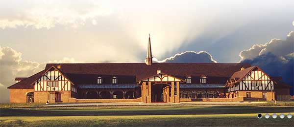 The clubhouse at Roses Run Country Club in Stow