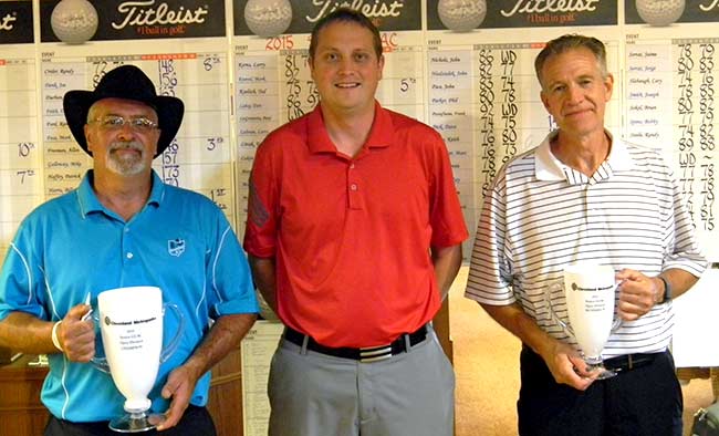 2015 Senior Cleveland Am Champ Tim Heavner, Big Met pro John Dorsey, and runnerup Jim Herchek