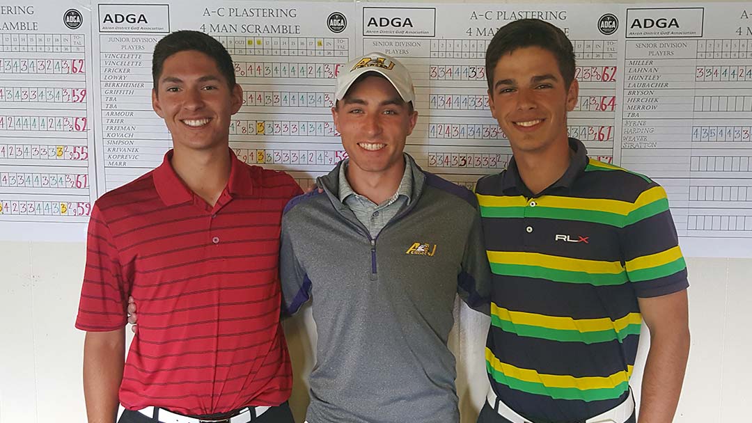 Austin Kondratic, Brandon Nixon, Patrick Steffan at ADGA 4-M Scramble