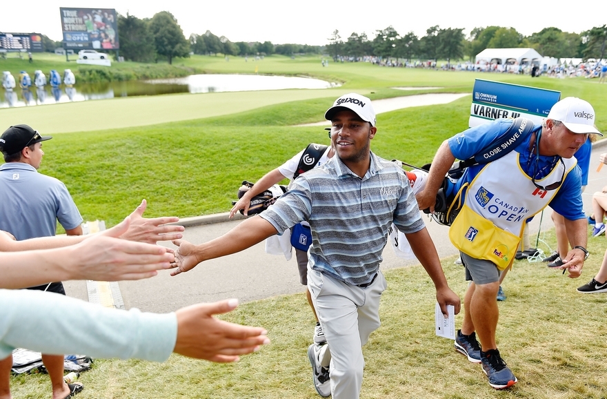 Akron native Harold Varner III at the Bridgestone Invitational