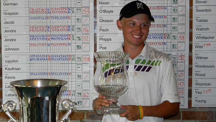 2017 Cleveland Am Champ Matthew McAdoo with trophy