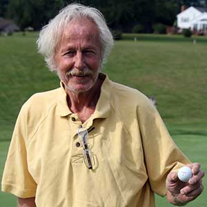 Matt Habbyshaw of Aurora had a hole-in-one on the second hole at Sugar Bush Golf Course during the 2018 Portage County Senior Amateur