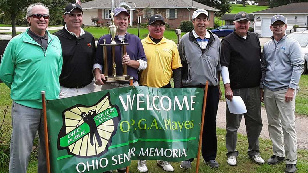 2018 Ohio Public Golf Assn Senior Memorial Champ Rob Schustrich and Age Group Winners