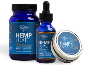 HempLuxe Softgels, Oil and Balm