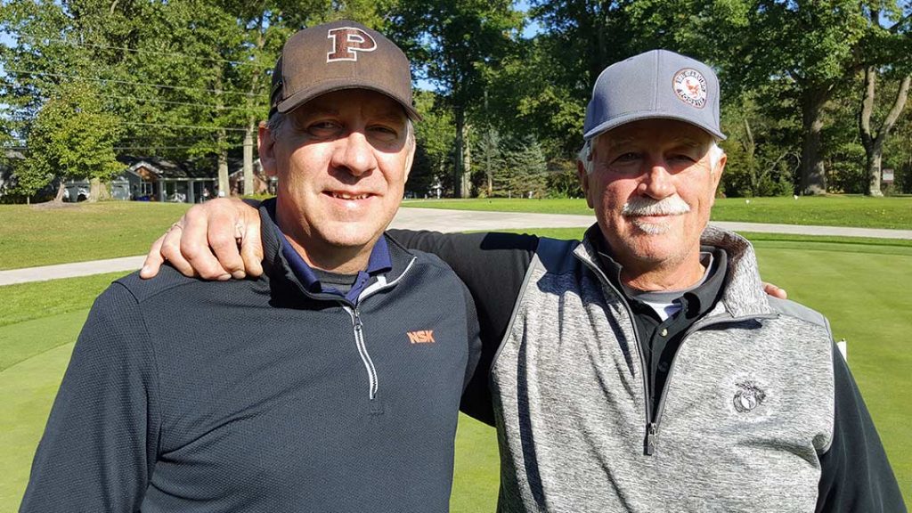 John Svadba and Ron Skirpstas 2019 Twin Lakes Fall 2-M Scramble