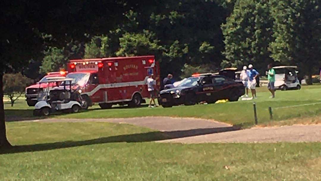 An ambulance at Zoar Golf Club