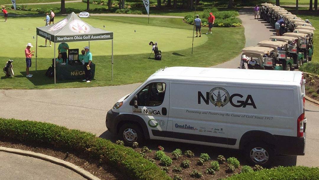 The NOGA Tournament Scoring Van and Tent