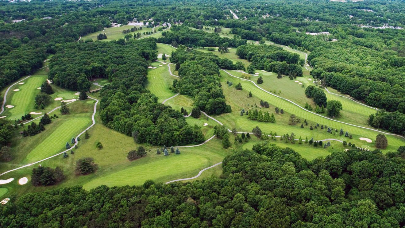 Aerial view of Sleepy Hollow Golf Course, Brecksville