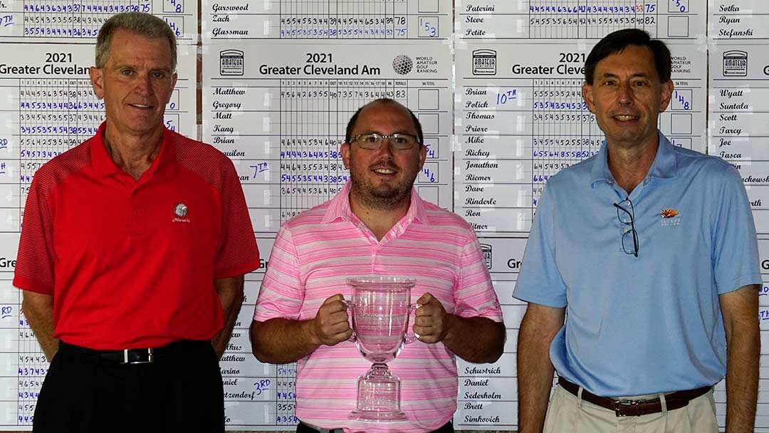 Vaughn Snyder with Cleveland Am trophy