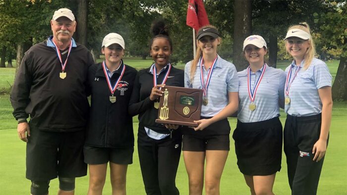 Lima Central Catholic Girls Golf Team, 2021 District Champs