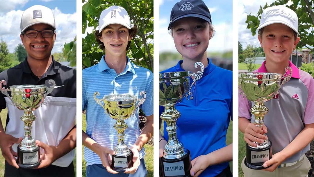 Ajay Morris, Jackson Pinney, Kate Petersen and Nicholas Pollack won their divisions at the NCJT event in Twinsburg.