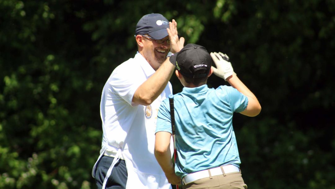 High-Fives at the NOPGA Junior Series event at Black Brook