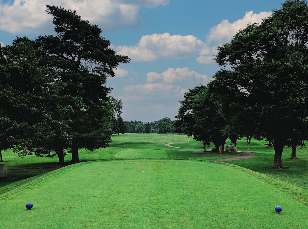 Third tee box at The Elms Country Club