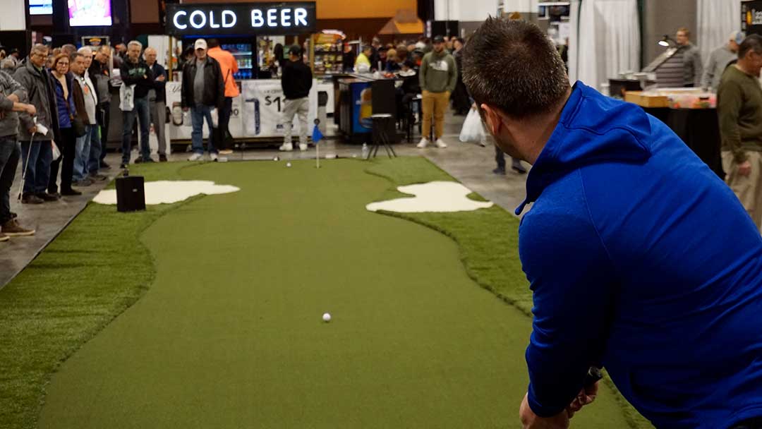 The Long Putt Challenge at the Cleveland Golf Show.