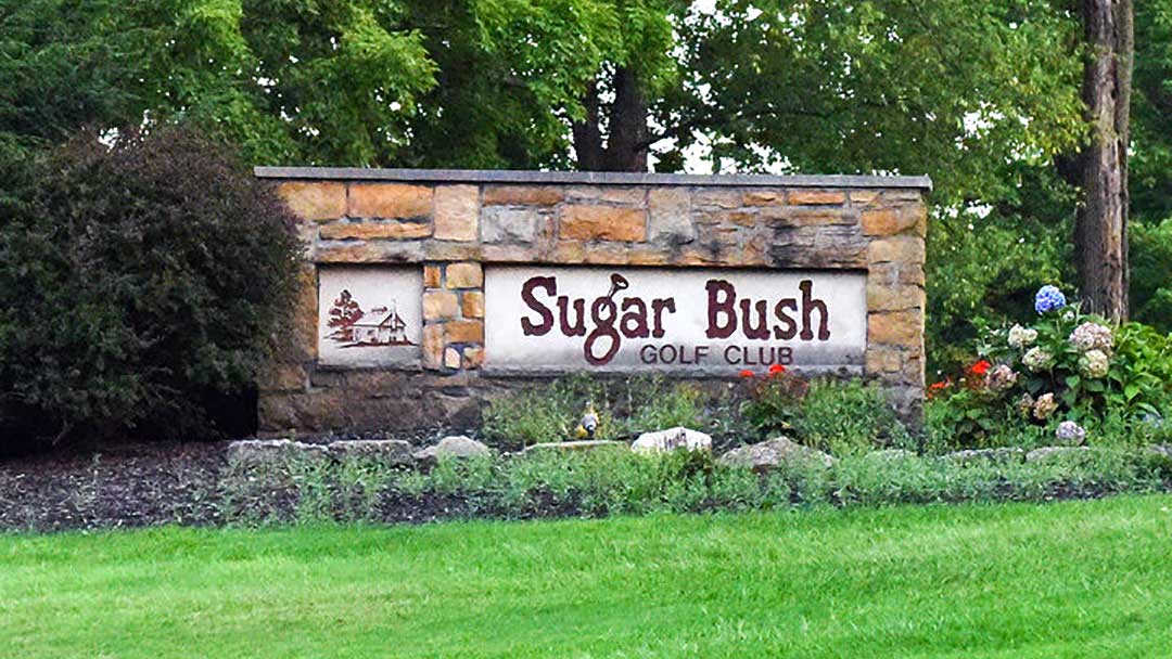 Sign at front entrance of Sugar Bush GC