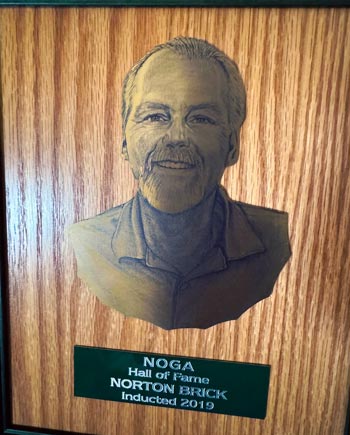 Norton Brick's NOGA Hall of Fame plaque