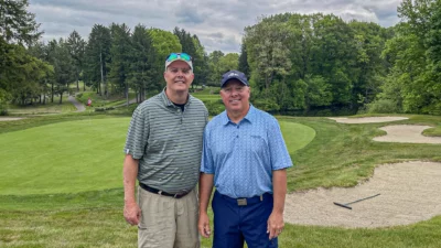 Scott Winckowski (Left) and Mike Belacic (Right) after earning the top spot in the Senior Division Season Long Match Play Bracket