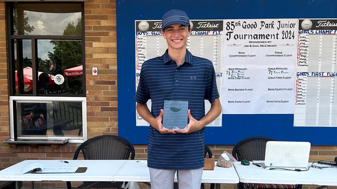 Zach Butcher, 2024 Good Park Junior Boy's Championship Winner