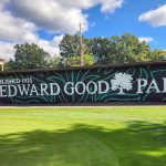 The cart barn mural at Good Park Golf Course, Akron